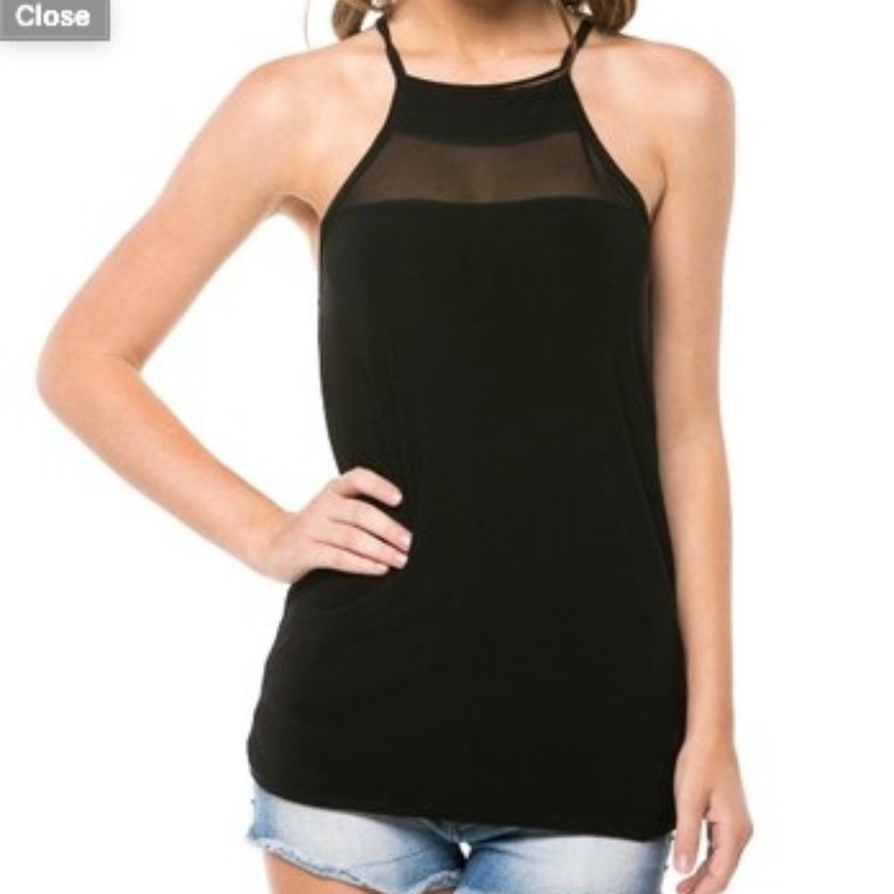 Women's Black Halter Tank Sz M